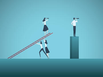 Symbolic illustration of gender gap