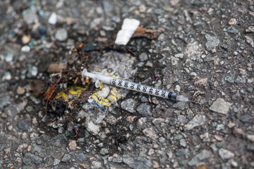 Abandoned syringe